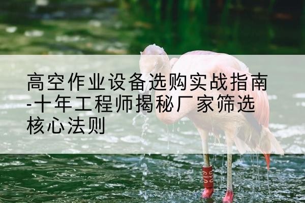 永春剪叉式升降机厂家-高空作业设备选购实战指南-十年工程师揭秘厂家筛选核心法则